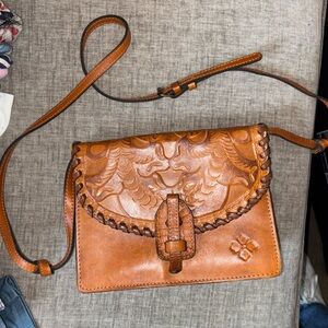 Patricia Nash Brown Embossed Crossbody Bag